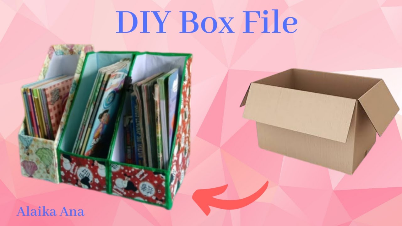 DIY Cara Membuat Box File dari kardus bekas YouTube