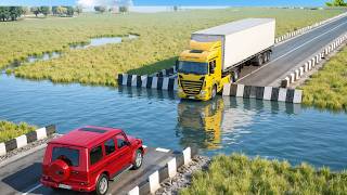 BeamNG Driveで車対深水スピードバンプチャレンジ第4弾！ screenshot 1