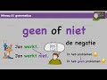 Nt2 a1 g08  geen of niet  de negatie  learndutch  nederlandsleren  11