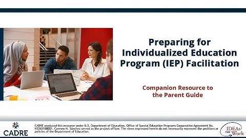 Preparing for IEP Facilitation