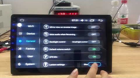 Setting buttons lights
