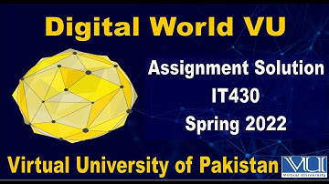 IT430 assignment solution 1 spring 2022