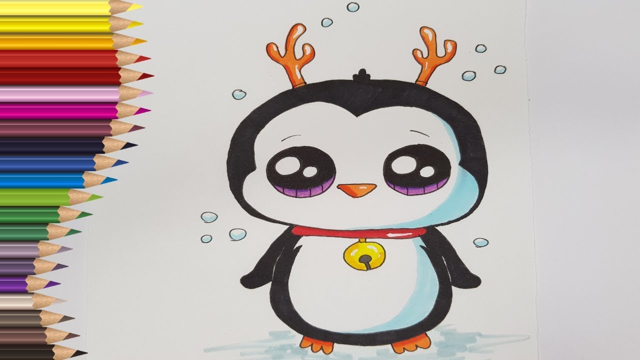 💙❤️💛 Cum Desenez Cel Mai Dragut Pinguin | Desene Dragute Pentru Copii |  Video Educational - Youtube