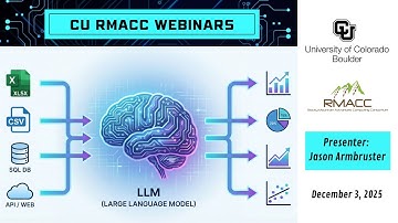 CU RMACC Webinars - December 3, 2025: Starting Your Data Analysis With LLMs