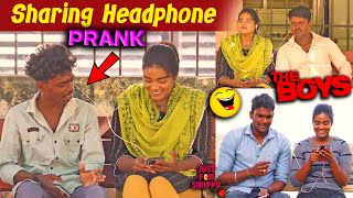 Girl Sharing Earphone with Stranger Boys PRANK 😂| Just For Sirippu