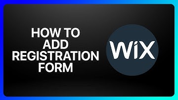 How To Add Registration Form In Wix Tutorial