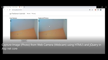 Capture Image (Photo) from Web Camera Webcam using jQuery in Asp net mvc core