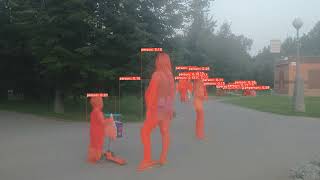 Instance segmentation of dynamic objects in park area