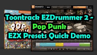Toontrack Pop Punk EZX Drum Presets Demo