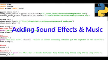 Adding Sound Effects & Music Using Pygame in Python