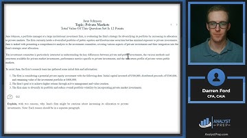 Private Markets Pathway - Constructed Response Set - Jane Johnson - CFA® Level III