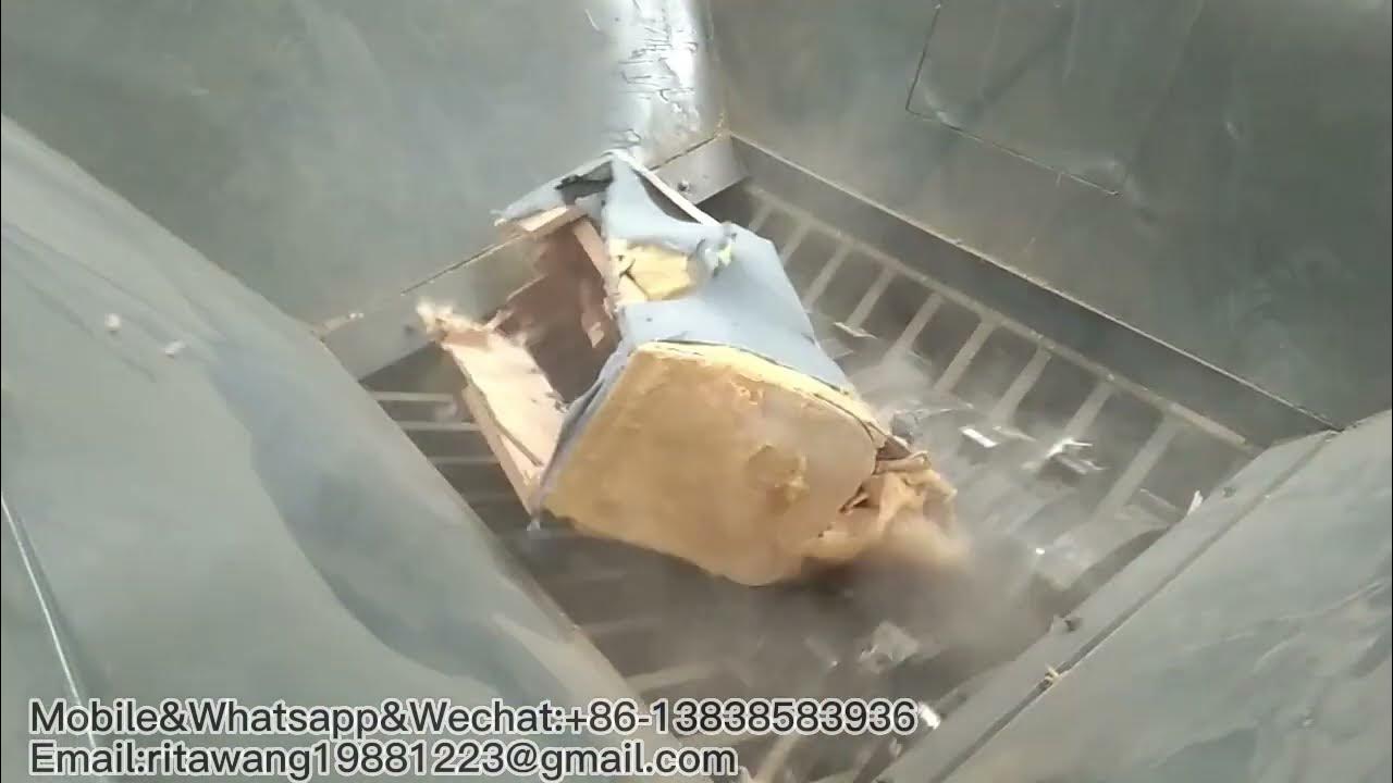 MSW shreddingBulky waste shredder machine crushing furniture waste
