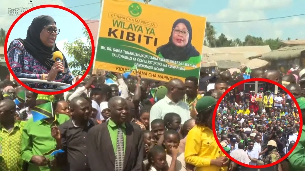 KIBITI YAZIZIMA KUMPOKEA RAIS SAMIA ..AWAOMBA WANAKIBITI KUISHI KWA AMANI NA UTULIVU......
