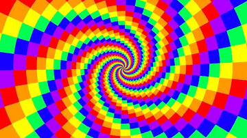 Rainbow Spiral Tunnel 2 | Psychedelic Checkerboard Background/Screensaver Video Loop [1 Hour, 4K]