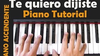 Te quiero dijiste - Muñequita linda - Tutorial Piano chords