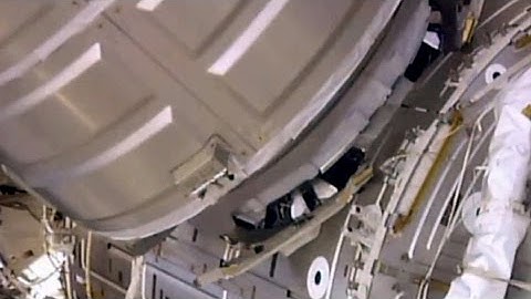 Timelapse ISS OA-6 Cygnus berthing and installation of Orbital ATK cargo craft