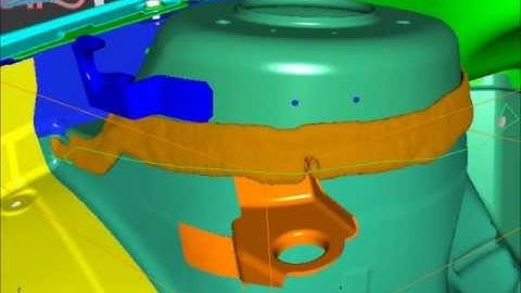 Volume of fluids - Simulation of a hollow-cone sealing spray process in IPS Virtual Paint