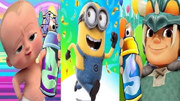 BABY Run VS Despicable - Me Minion Rush  BILLION DOWNLOADS PARTY VS Subway Surfers 2021 COPENHAGEN