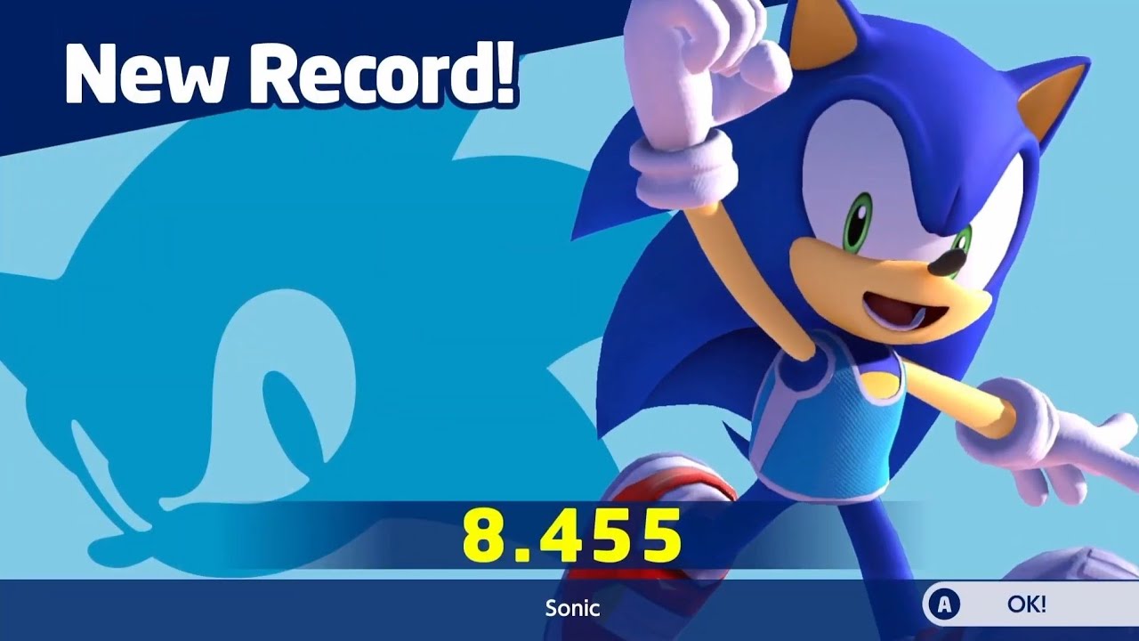 8.455s (PB) Athletics Track 100m Sprint (Sonic) Mario & Sonic at the Olympic Games Tokyo 2020