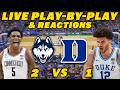 Uconn vs Duke | Elite 8 | Live Play-By-Play & Reactions