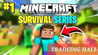 MINECRAFT   survival series I build trading hall  enjoy