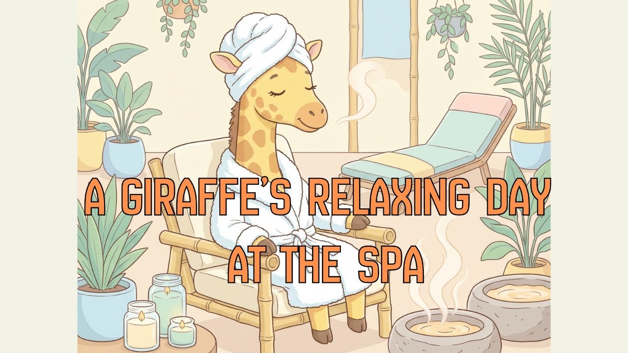 A Giraffe’s Relaxing Day at the Spa 🦒  Calm Storytime for Kids  Bright Minds