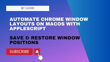 Automate Chrome Window Layouts on macOS with AppleScript | Save & Restore Window Positions
