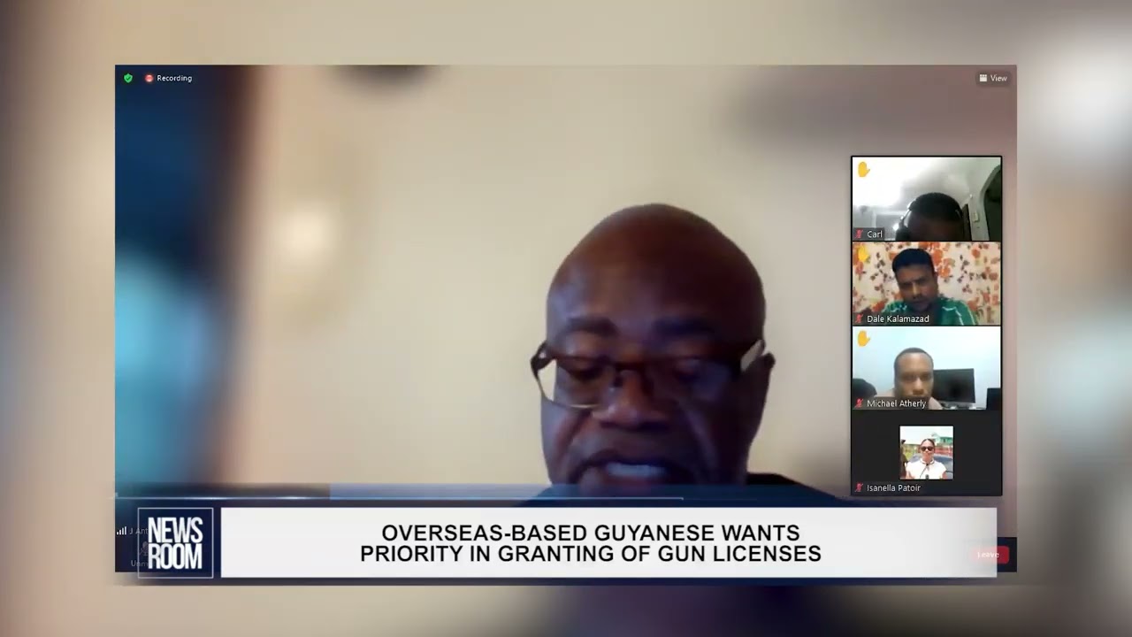 OVERSEAS BASED GUYANESE WANTS PRIORITY IN GRANTING OF GUN LICENSES