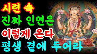 시련 속 진짜 인연은 이렇게 다가온다 반드시 곁에 두어라ㅣ부처님 말씀ㅣ불교 명언ㅣ석가모니 가르침