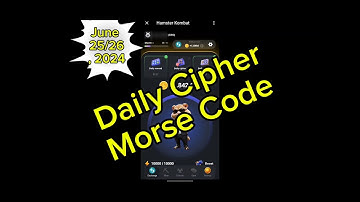 Hamster Kombat Daily Cipher Morse Code June 25/26, 2024 #hamsterkombat #crypto #nft