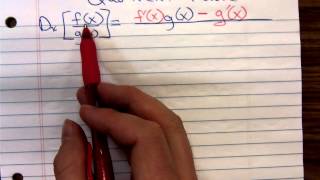 Math 1325 Product Rule and Quotient Rule