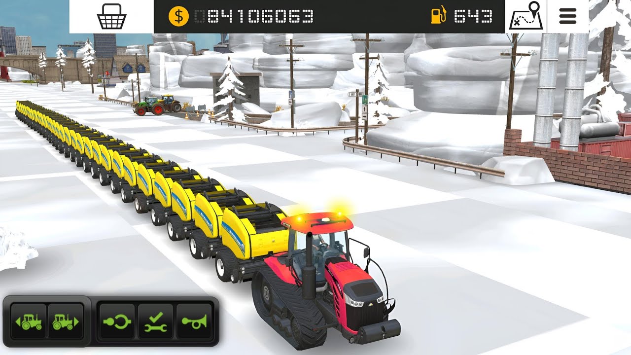 Зимний сезон FS 18: объединение нескольких пресс-подборщиков | Многопользовательская игра FS 18 #...