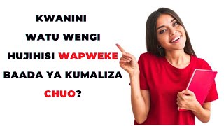Kwanini watu wengi hujihisi wapweke na msongo baada ya chuo?