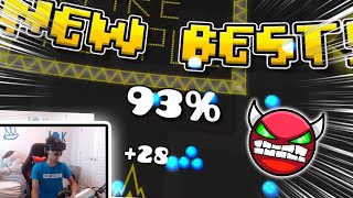 Beating A Hard Demon In VR [Geometry Dash]