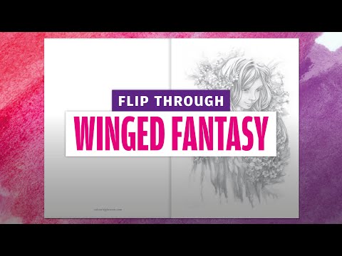 WINGED FANTASY colouring flip through | Colouring Heaven Special #112 | Only Human Artists