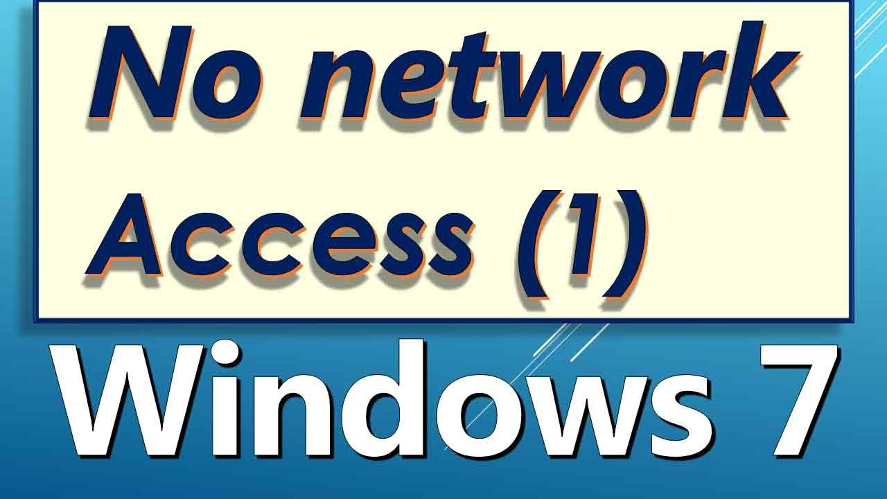 วิธี แก้ no internet access windows 7  Update New  NO NETWORK ACCESS WINDOWS 7 unidentified network no internet access