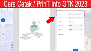 Cara Cetak atau Print Info GTK 2023, Terbaru