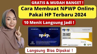 LANGSUNG JADI ! CARA MEMBUAT NPWP ONLINE PAKAI HP TERBARU 2024 | CARA DAFTAR NPWP ONLINE GRATIS