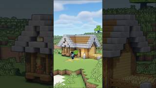 Simple Survival House Tutorial #shorts #minecraft #tutorial #buildminecraft aesthetic #noescraft