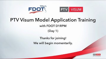Florida DOT D1 PTV Visum Model Application Training (1 of 2)