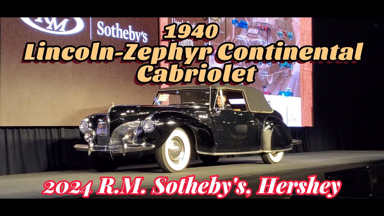 1940 Lincoln Zephyr Continental Cabriolet 2024 R M Sotheby's