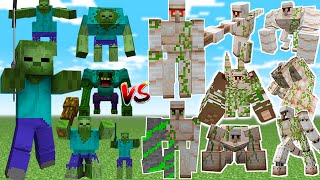 ALL ZOMBIE vs ALL IRON GOLEM! Part 2