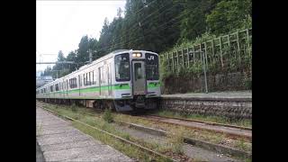 上越線　北堀之内駅　接近表示機・E１２７系　発車シーン