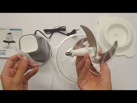 Блендер компактний подрібнювач продуктів для дому SeaBreeze SB-0607 універсальний кухонний блендер 500 Вт білий, видео 1