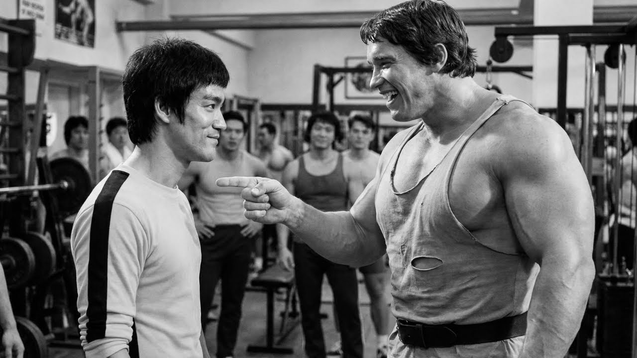 Bruce Lee en el gimnasio — Un bodybuilder de 300 lbs dijo: «Solo eres huesos» — 5 s después