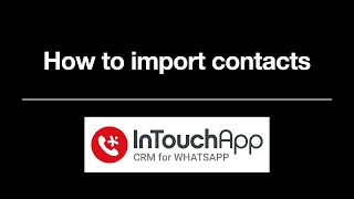 How to import contacts to InTouchApp screenshot 2