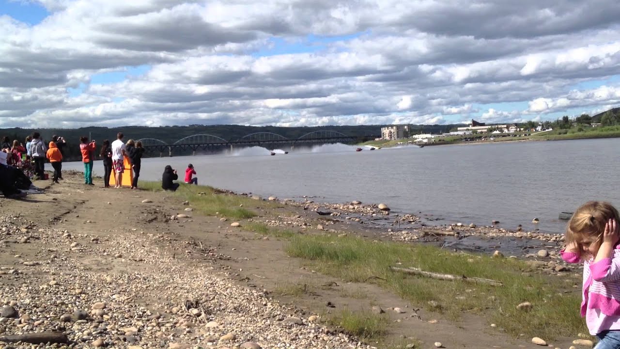 Jetboat racing in peace River ab with turbine engines pushing 1800 hp