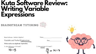 10 Minute Review of Writing Variable Expressions by Kuta Software