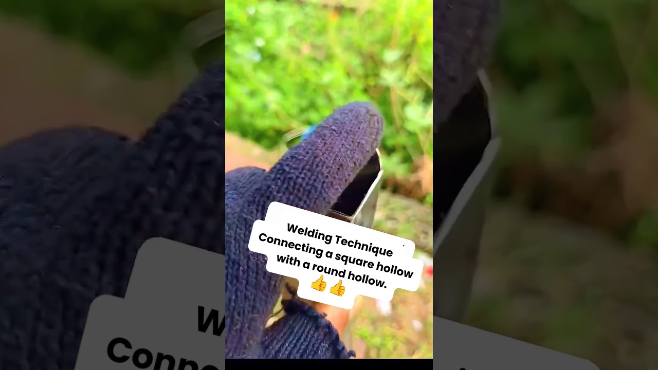 Welding Technique | Connecting a square hollow with a round hollow. 