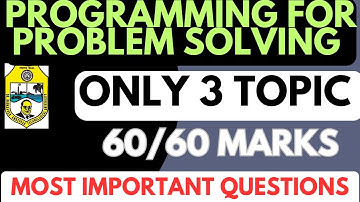 Programming For Problem Solving Dbatu Most Important Questions | Dbatu PPS Most Important Questions